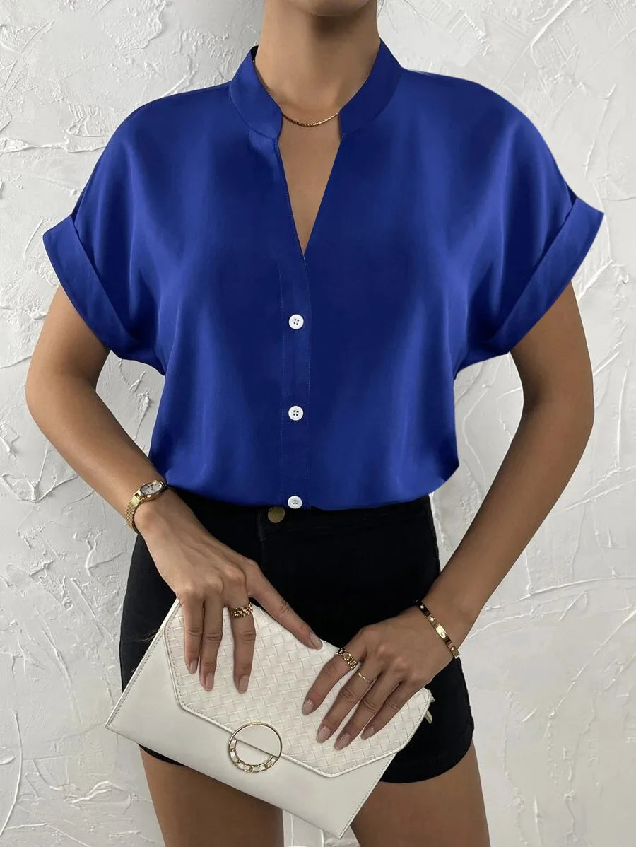 V-Neck Casual Blouse